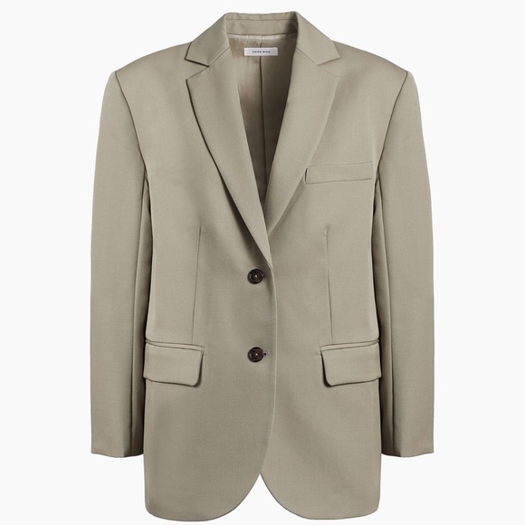 Anine Bing Quinn Blazer Green Khaki - Picture 4 of 9